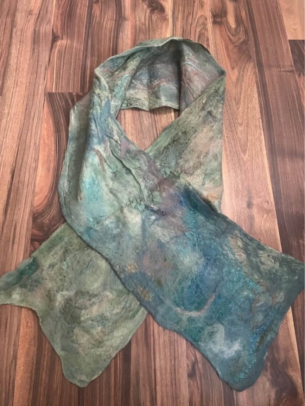 Beautiful handmade wool and silk scarf